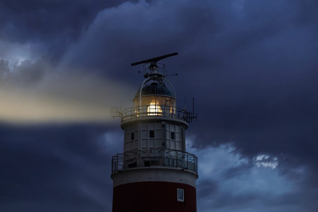 Lighthouse at night